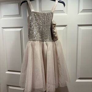 Cat & Jack Gold and Cream Formal Kids Dress